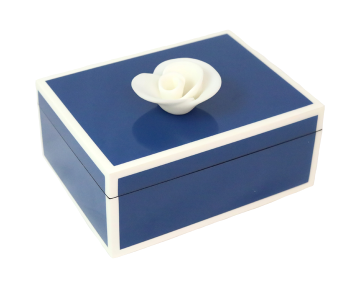 True Blue with White - Medium Handle Box