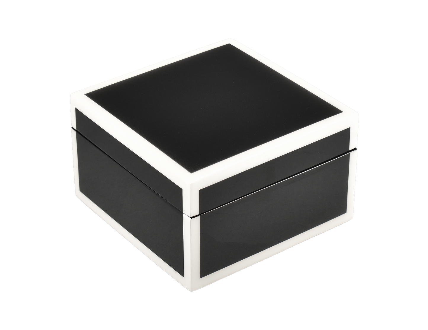 Black with White Trim - Square Box