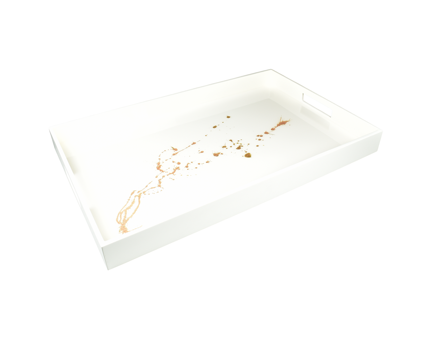 White with Artful Gold - Breakfast Tray
