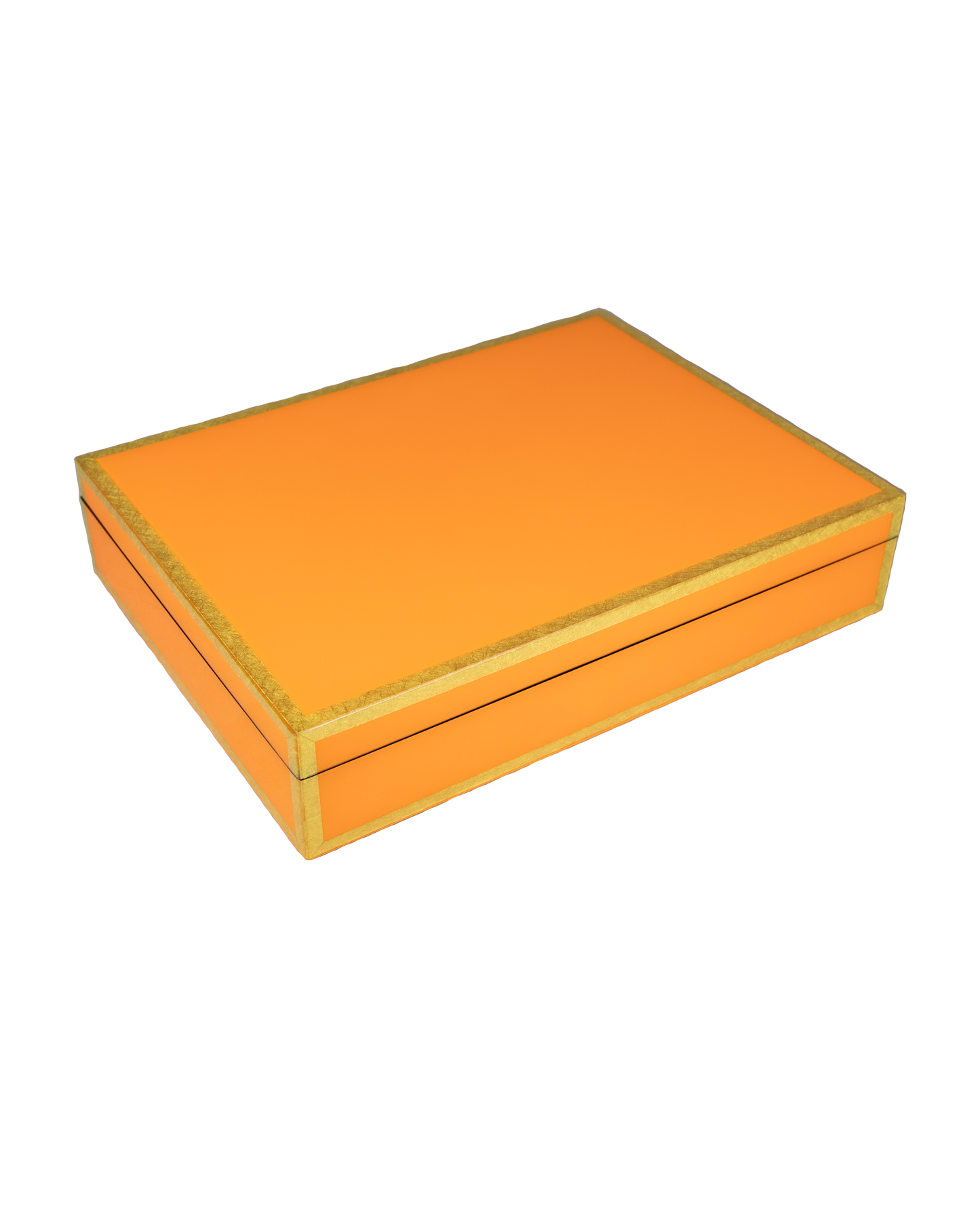 Orange with Shine Gold Leaf - Stationery Box