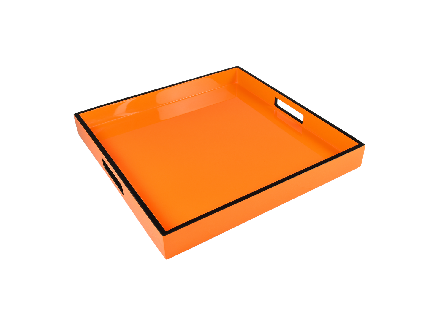 Orange with Black Trim - Square Serving Tray