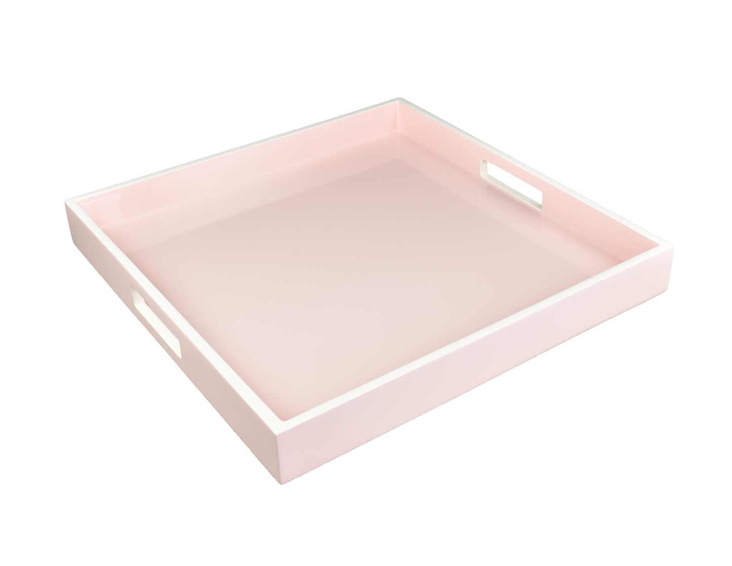 Paris Pink with White - 16" Sqaure Tray