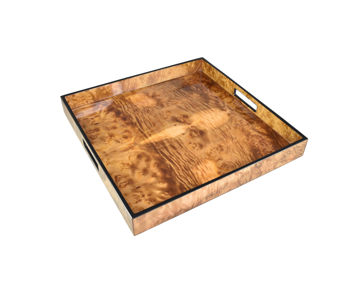 Walnut Burl - 16" Square Tray