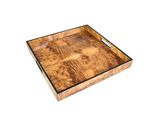 Walnut Burl - 16" Square Tray