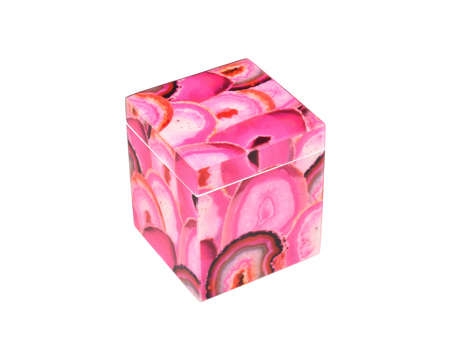 Pink Agate - Q Tip Box