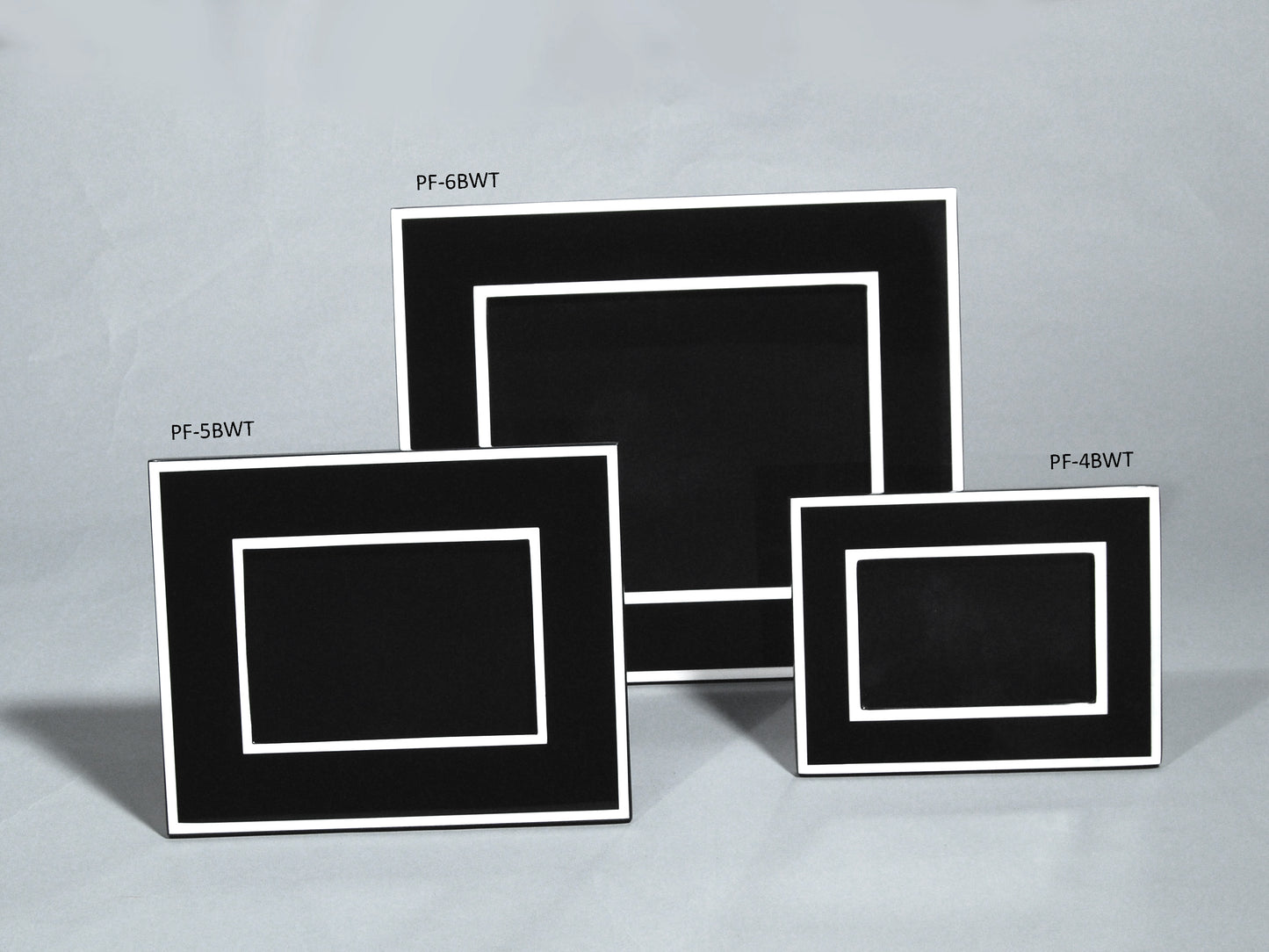 Black with White - Picture Frame - PF-6BWT