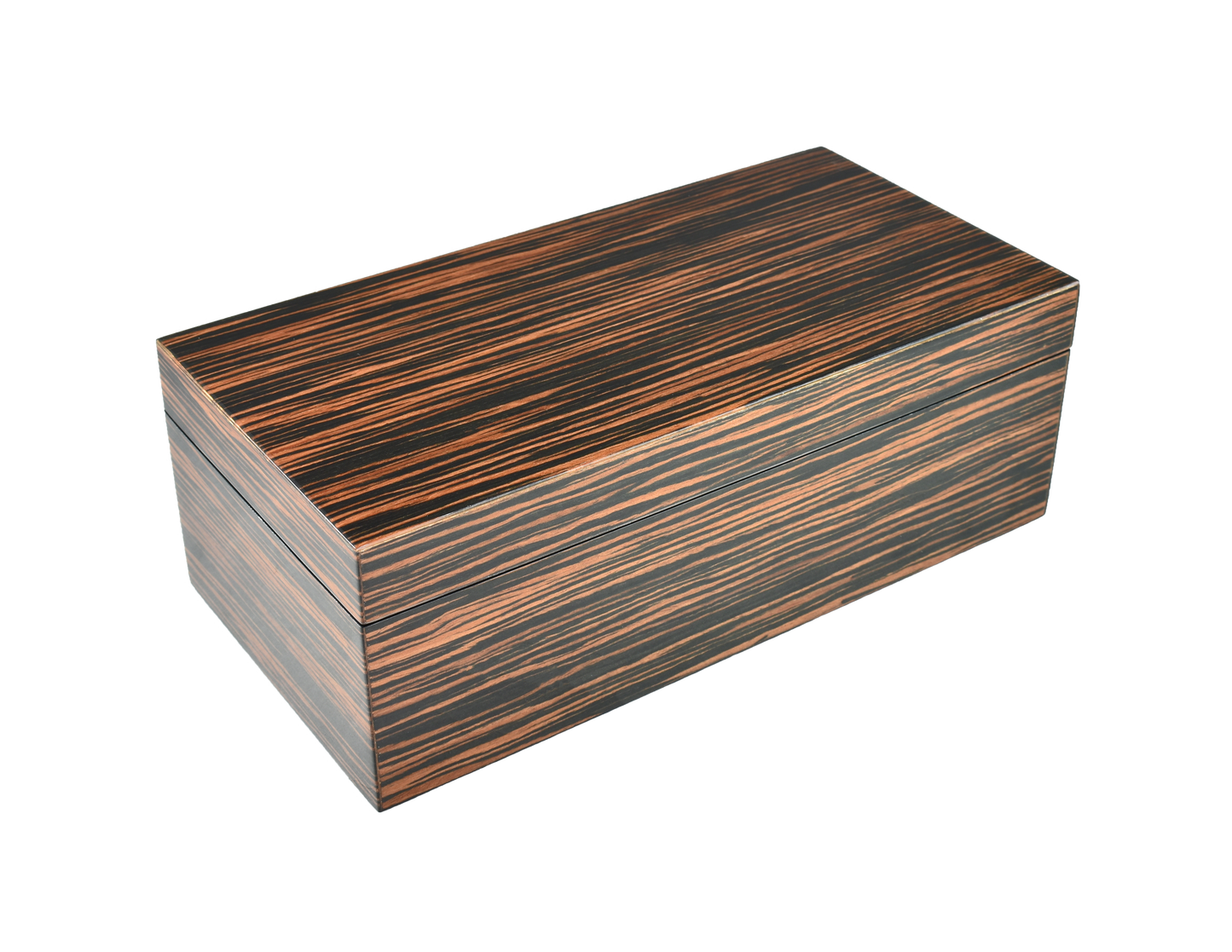 Macassar Ebony - Long Hinged Box - PL-105ME