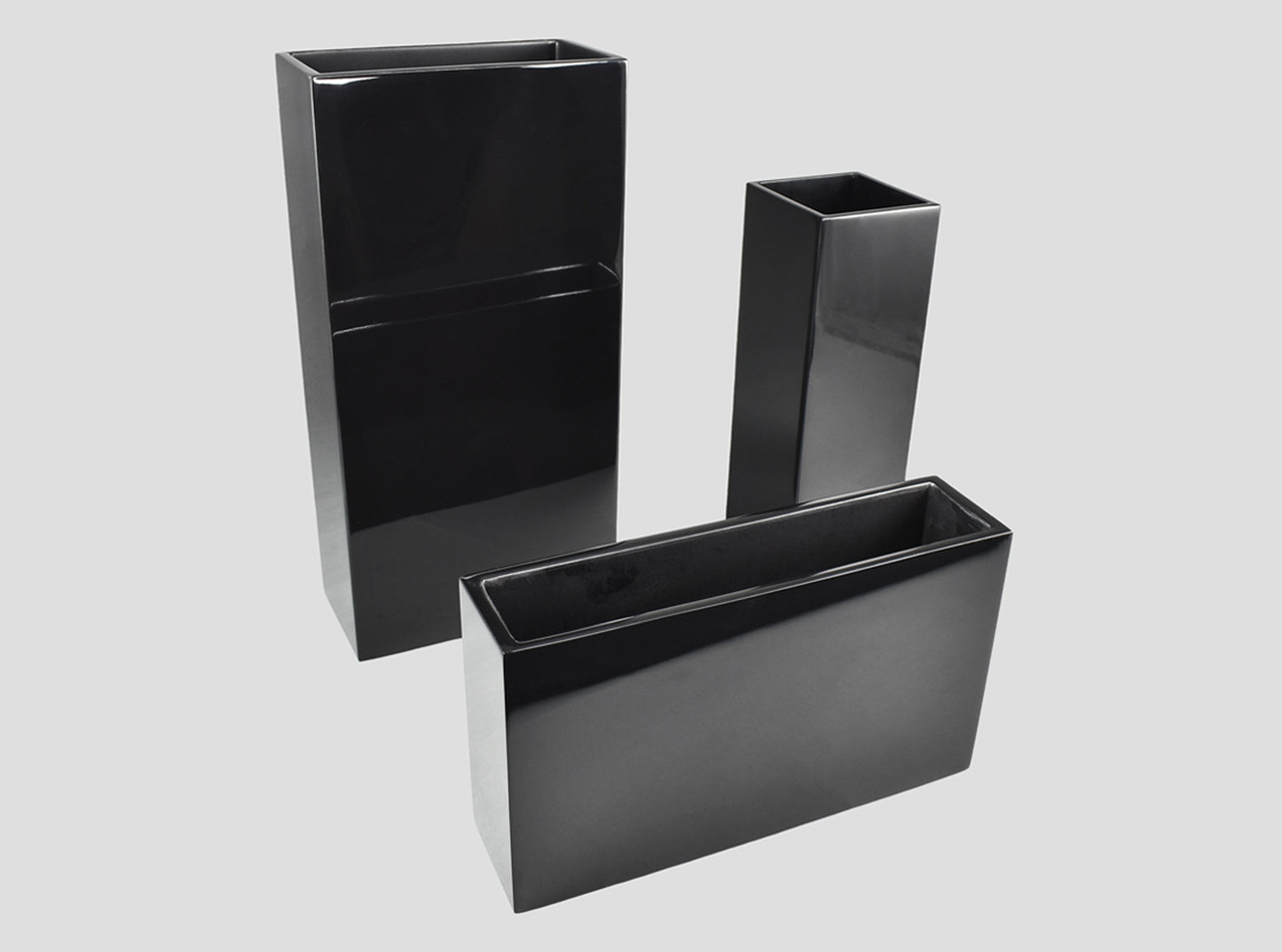 All Black - 16" Flower Vase