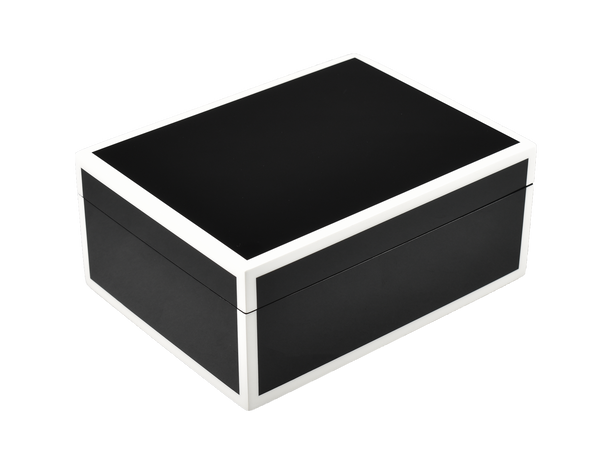 Black with White - Medium Box - L-21FSBWT