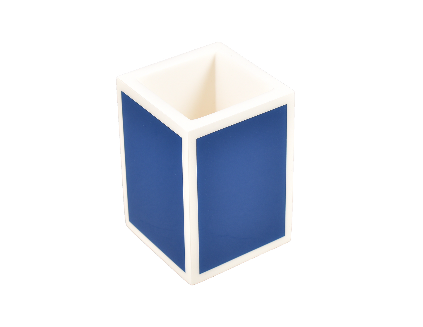 Four Side True Blue with White - Pencil Cup/Brush Holder