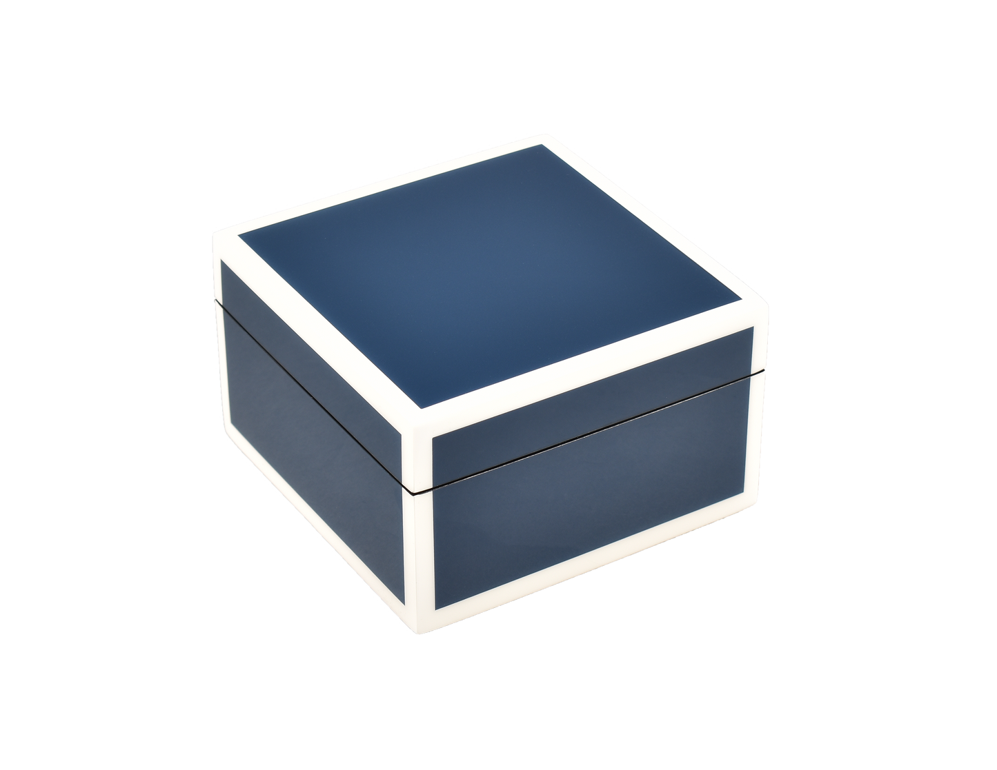 Navy Blue with White - Square Box