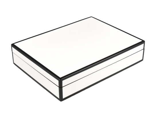White with Black - Stationery Box