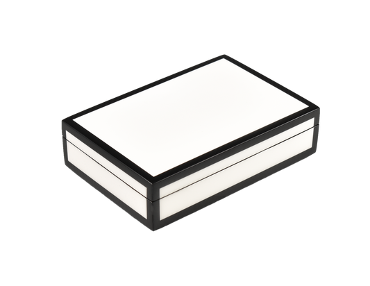 White with Black - Playing Card Box