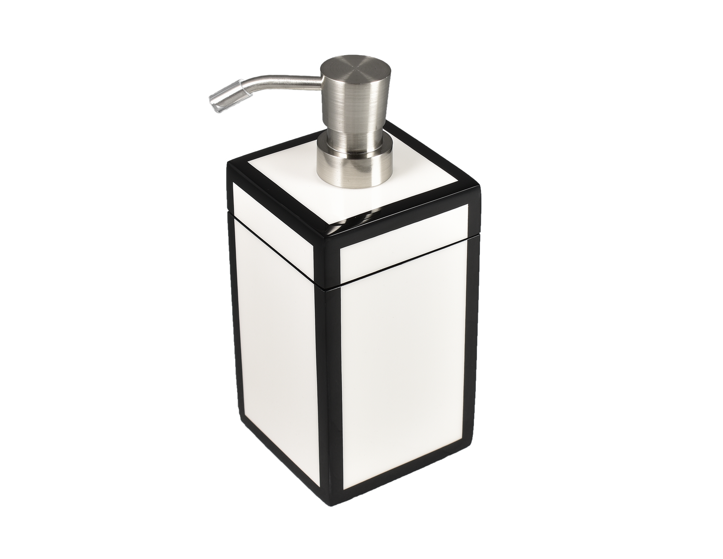 White with Black - Lotion Pump