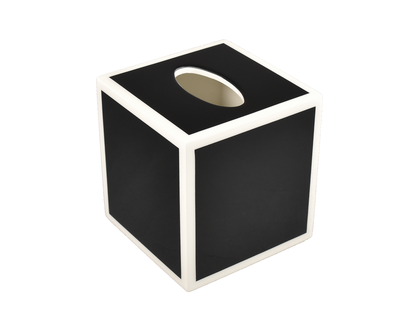 Black with White Trim - Tissue Cover