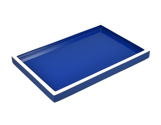 True Blue with White - Vanity Tray
