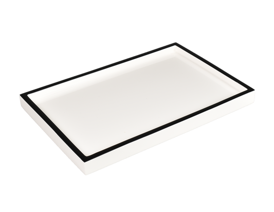 White with Black - Vanity Tray