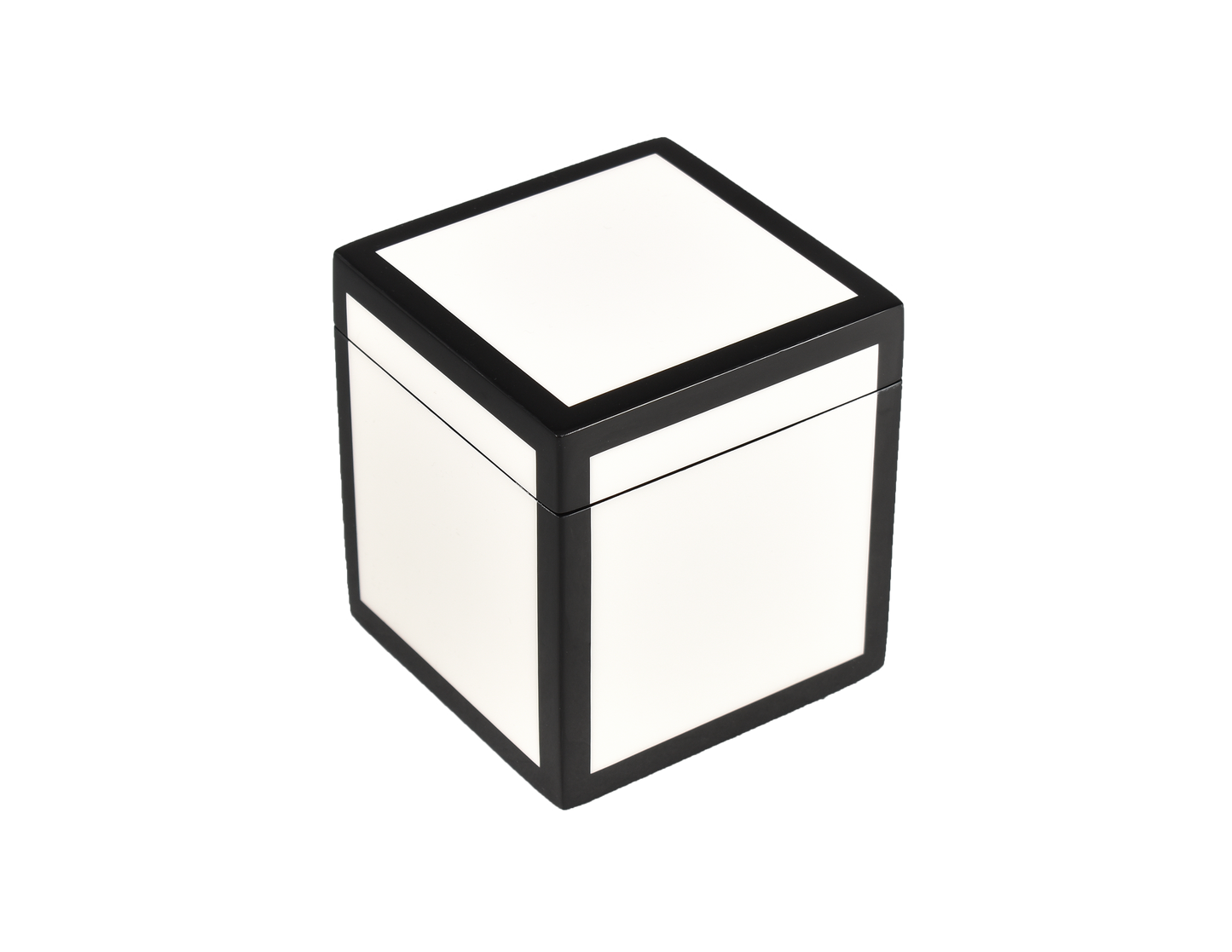 White with Black - Q Tip Box