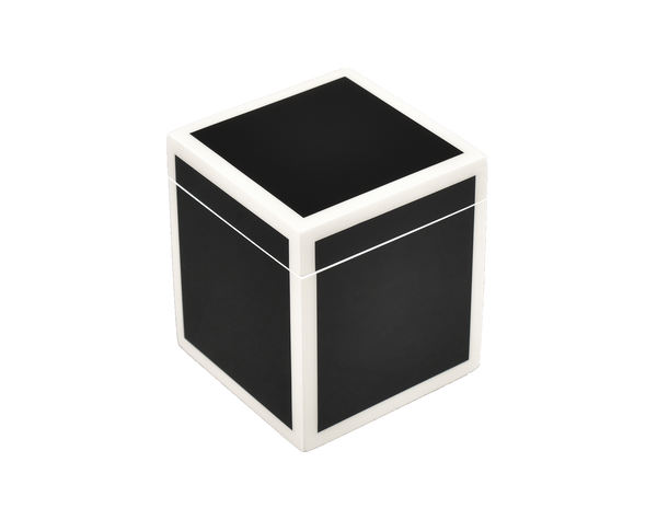 Black with White - Q Tip Box - L-86FSBWT