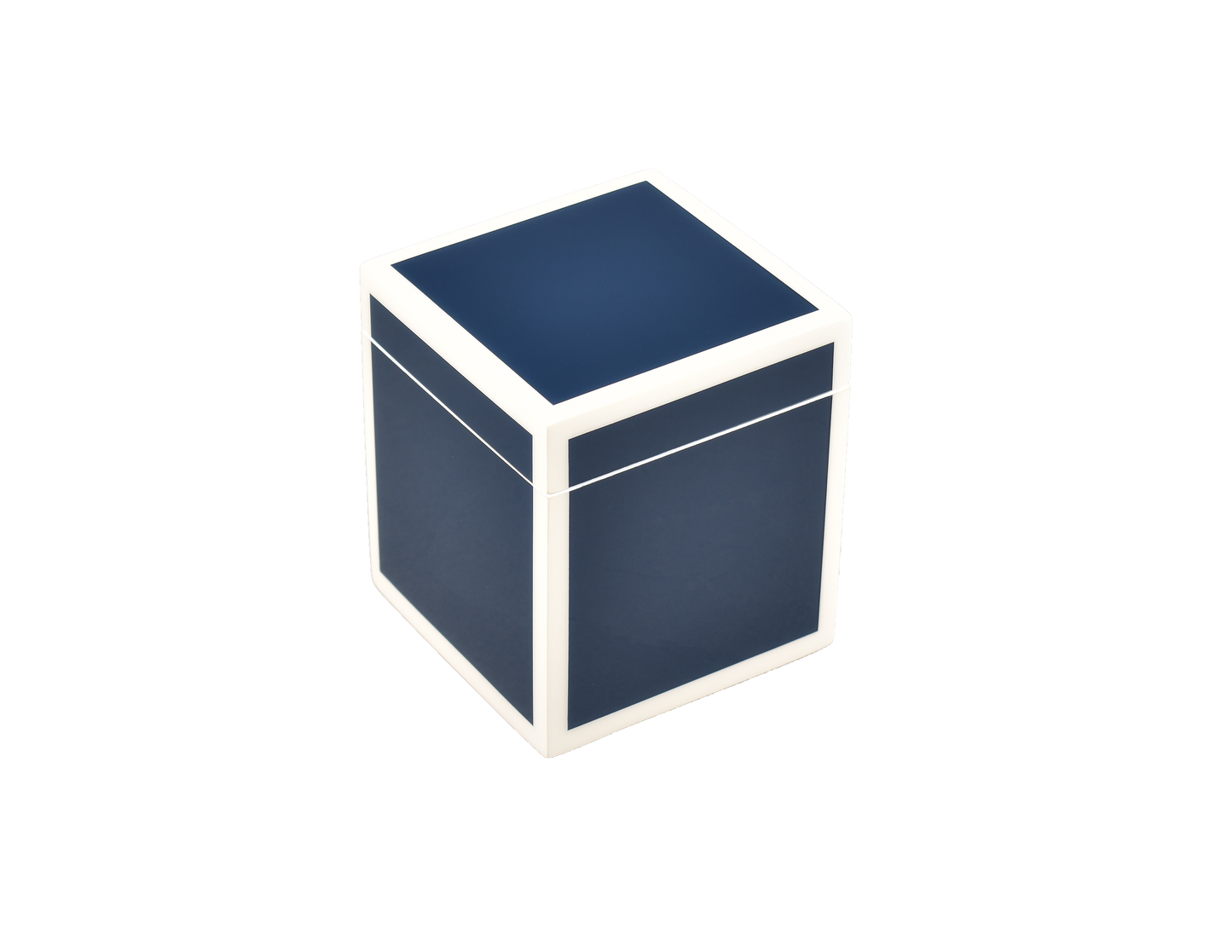 Navy Blue with White - Q-Tip Box