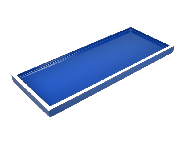 True Blue with White - Long Vanity Tray - L-87TBW