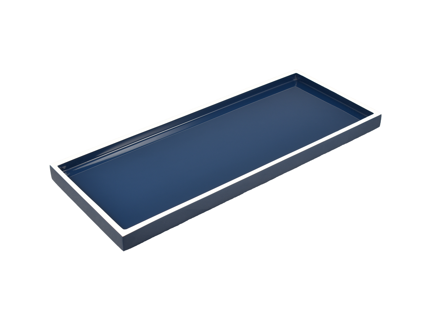 Navy Blue with White - Long Vanity Tray