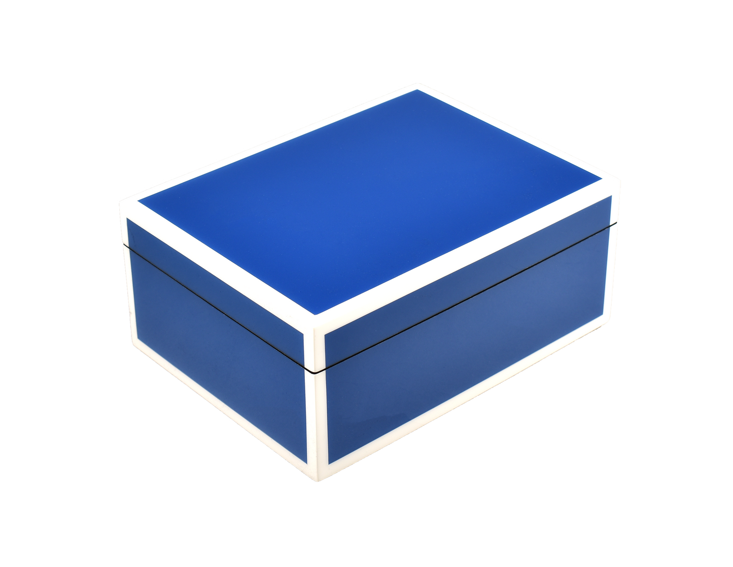 True Blue with White - Medium Box