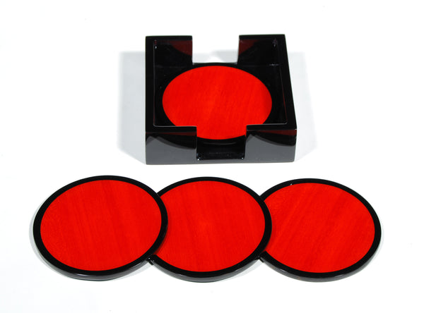 Round Coasters - Red Tulipwood - L-26RDRT