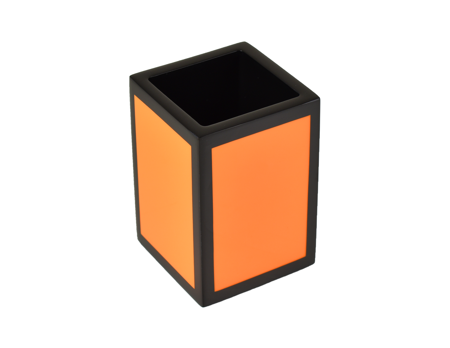 Orange with Black Trim - Brush Cup