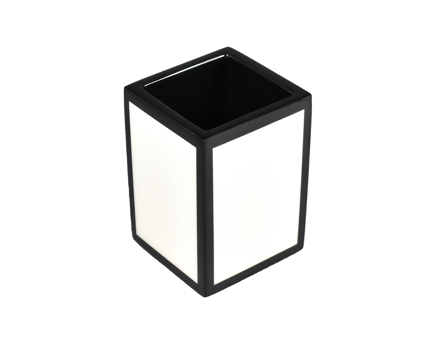 White with Black - Pencil Cup/Brush Holder
