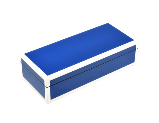 True Blue with White - Pencil Box