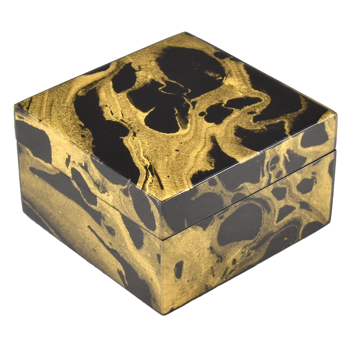 Black Gold Marble - Square Box