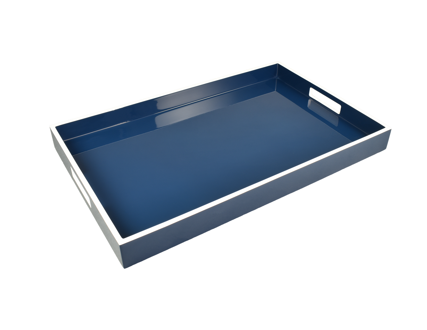 Navy Blue with White - Breakfast Tray