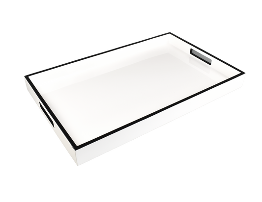White with Black - Breakfast Tray