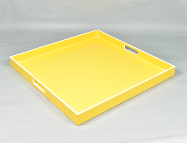 Sunshine Yellow with White - Large Square Tray - L-35SYWT