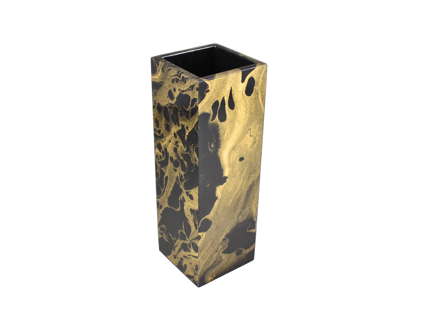 Black Gold Marble - 12" Flower Vase - L-40BGM