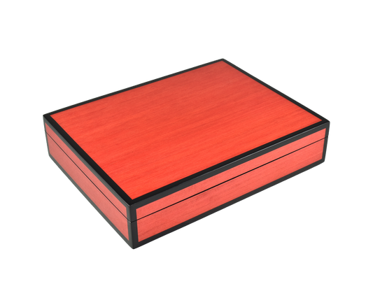Red Tulipwood with Black - Stationery Box