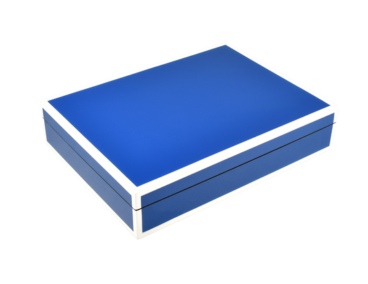 True Blue with White - Stationery Box