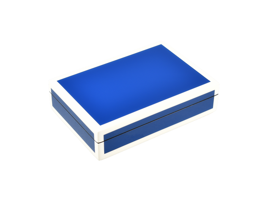 True Blue with White - Playing Card Box