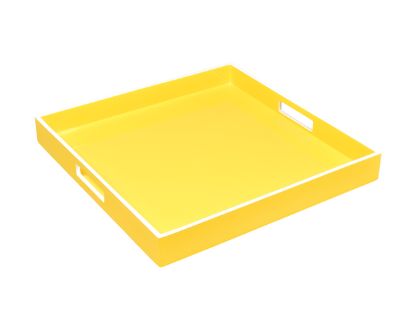 Sunshine Yellow with White - Square Serving Tray - L-48SYWT