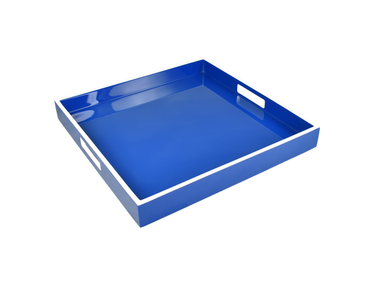True Blue with White - Square Serving Tray