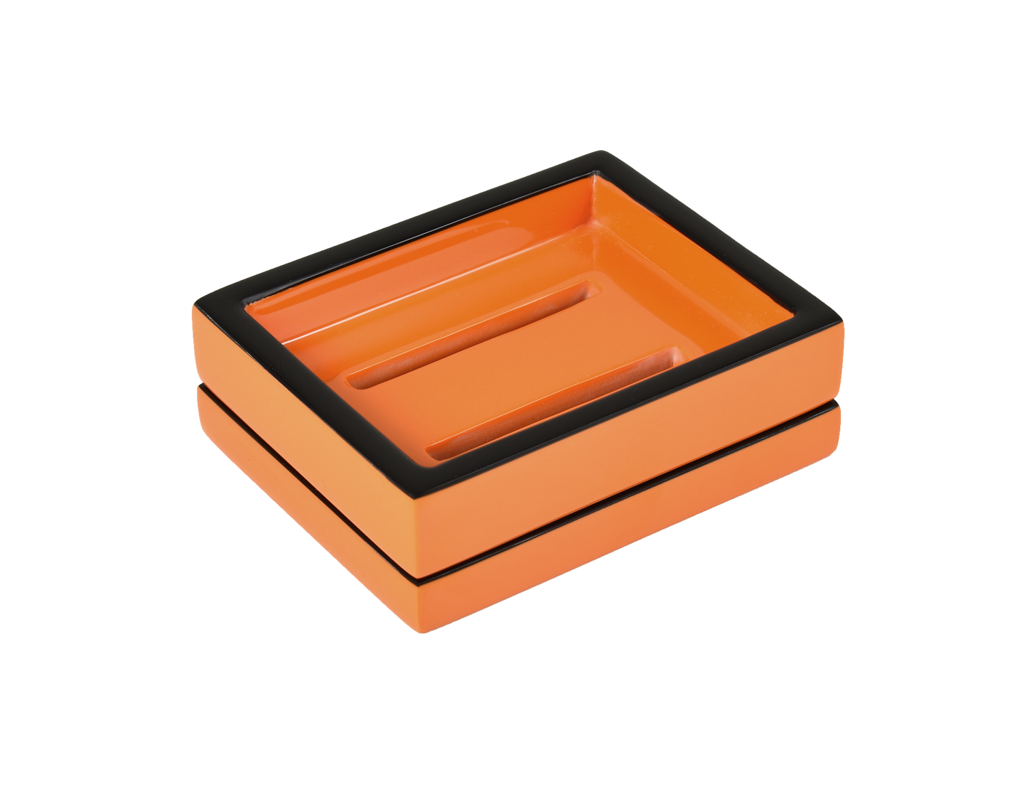 Orange with Black Trim - Soap Dish