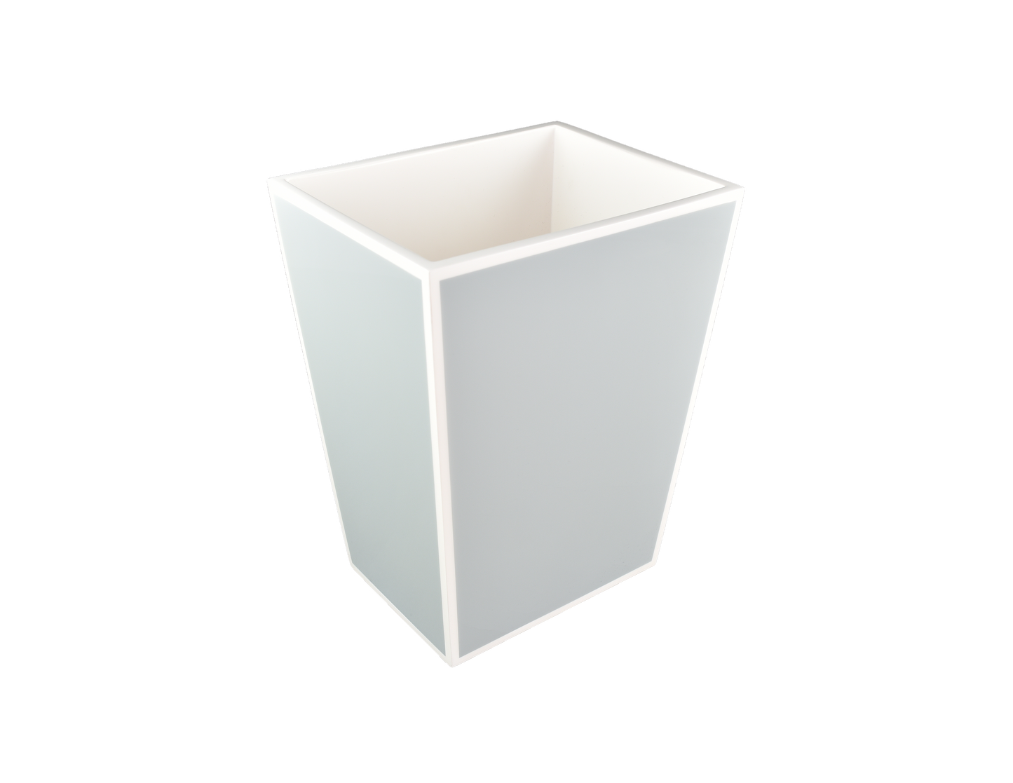 Cool Gray with White - Rectangle Wastebasket