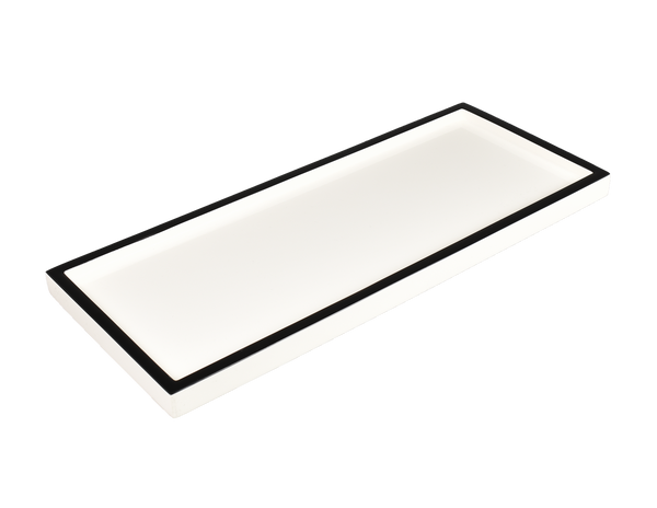 White with Black - Long Vanity Tray - L-87WBT