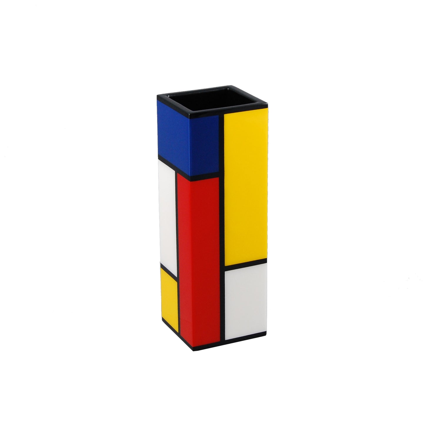 Mondrian Inspired - 12" Tall Flower Vase - L-40MC
