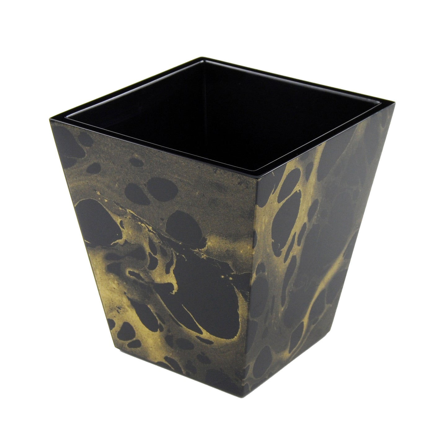 Black Gold Marble - Wastebasket