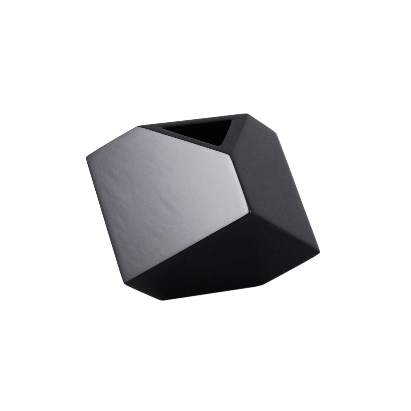 All Black 5" Cube Vase - Flower Vase