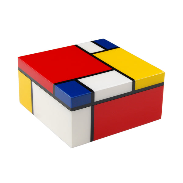 Mondrian Inspired - Large Hinged Box - PL-102MC