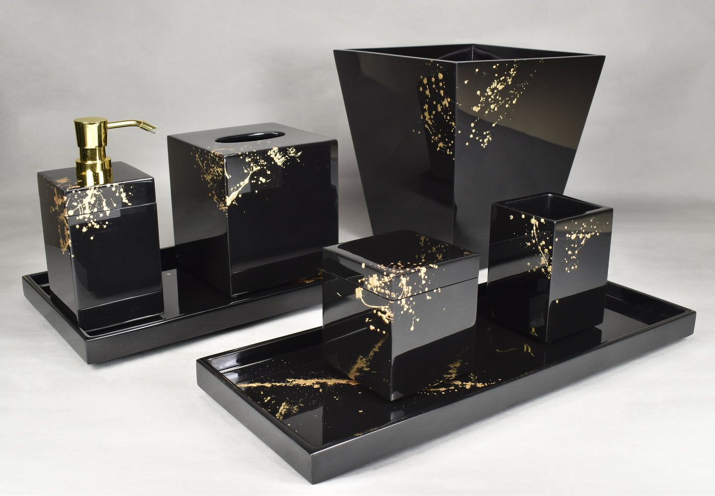 Black with Artful Gold - Q-Tip Box