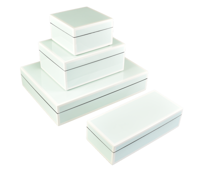 Duck Egg Blue with White - Medium Box